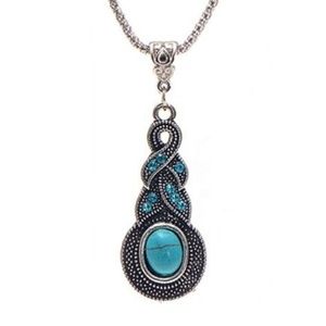 2 for 10$ Bohemian Vintage Braided Blue Necklace